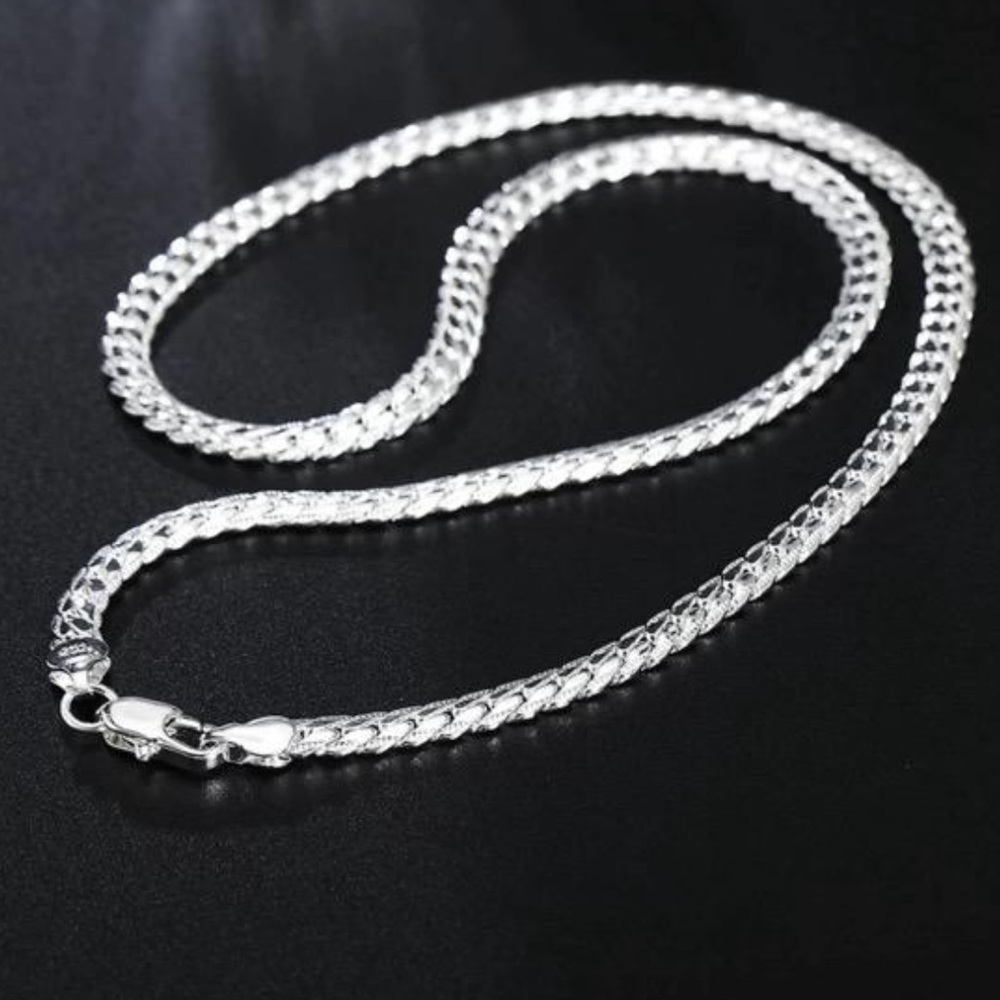 “18” NEW 925 STERLING SILVER SNAKE CHAIN NECKLACE, NICE NECKLACE, CUTE NECKLACE - Picture 4 of 5